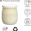 Miniatyrbild 4 av 4: Set med 12 glasburkar för yoghurt med läckagesäkra lock, tillverkade i Frankrike för yoghurtmaskiner, multikokare och matberedare (Thermomix, Seb, etc.) 143 ml / 1