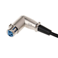 Miniatyrbilde 4 av 5: 90 Graders Vinklet 3-Pols XLR Hane Til Hunn Lydkabel 0,2m For Mikrofon Mixer