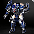 Miniatyrbillede 4 af 5: Transformerbar Politibil Deformerbar Decepticons Actionfigur Model Legetøj Gave til Børn