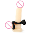 Miniatyrbillede 2 af 5: Vibrerende ring til mænd med fingersug, bærbar automatisk massager, 10 hastigheder