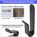 Miniatyrbillede 3 af 5: 2 stk. Vandrette Snowboard Vægmonteringsklips Snowboard Vægreol Snowboard Montering Opbevaring Snowboard Display Vægmontering
