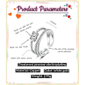Miniatyrbillede 2 af 5: Til min datter - Fidget Ring, kvinders justerbar åben drejelig messingring med en minimal personlighed, angst ring med perle spinner. Womengirlszircondec