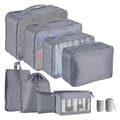 Packningskuber för resväska, 9 st lätta resväska Organizer Väskor Set Bagage Packningsorganisatörer grey