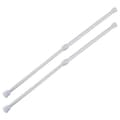 2x Teleskopisk Duschstång Duschdraperistång Teleskopstång Stång Dusch Vit 30-50 Cm