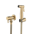 Miniatyrbillede 1 af 5: Badeværelse Toilet Bidet Armatur Sæt Børstet Guld Bidet Sprøjte Bruser Med Afspærringsventil