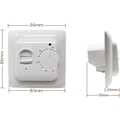 Miniatyrbillede 3 af 3: Manuelle Gulvvarme Termostater 220v 16a, Elektrisk Gulvvarme Controller Mekanisk Rumtermostat Med Gulvsensor Sonde 1stk