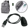 Svart Ryggsäck Extern USB Laddningsgränssnitt Adapter Laddningskabel
