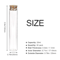Miniatyrbillede 2 af 5: 30 stk. 25 ml Glas Reagensglas, 20 X 100 mm Klare Flade Reagensglas med Korkpropper til Videnskabelige Eksperimenter