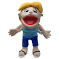 Miniatyrbild 1 av 2: Jeffy Handdocka Cartoon Mjuk Plyschleksak, Cosplay Dockteater Spel för Barn Present Jeffy Mom 40cm