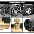 Pikkukuva 4 / 5: 2 kpl Auton Rengasventtiiliadapteri, Täyttösuutin, Adapteri, Kierteitetty Vaihtopumppupää Kaksoisventtiilillä, Autoon, Polkupyörään ja Moottoripyörän Renkaisiin