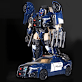 Miniatyrbillede 3 af 5: Transformerbar Politibil Deformerbar Decepticons Actionfigur Model Legetøj Gave til Børn
