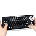 Miniatyrbillede 3 af 3: Trådløst tastatur 2,4 GHz computer med trackball mini mus scrollehjul gaming