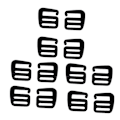 Miniatyrbillede 1 af 5: 6 Par 1'/25mm G Krog Taktisk Webbing Spænde til Rygsækrem Sort
