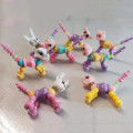 Miniatyrbillede 1 af 2: 8 stk Animal Twisty Armbånd, Deformation Animal Time Armbånd DIY Collectible Twisty Armbånd til piger Legetøj