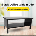 Miniatyrbillede 2 af 5: Sofa Bord Model Bred Anvendelse Yndig Akryl Dukkehus Sort Sofabord Til Ornament