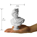 Miniatyrbilde 3 av 5: 15 cm Apollo Statue Gresk og Romersk Mytologi Gud Klassisk Replika Hode Byste Skulptur Figur Hjem Dekorasjon Bordplate Skap Samling Tegne Skisse Apollo