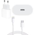 20W hurtiglader + Type C til Lightning 1M ladekabel iPhone 11-11 Pro-11 Pro Max-14-14 Pro-14 Plus-14 Pro Max - Yuan Yuan