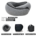 Miniatyrbild 3 av 7: Rese Nackkudde Memory Foam U-formad Kudde Snigelstil Rese Nackstöd Bärbar Justerbar Mjuk Middagslur Sovkuddar