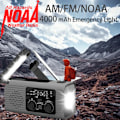 Miniatyrbilde 2 av 5: 4000 mAh LED nødlys USB nødlys ny med lys radio utendørs camping radio solcellelading radio bærbar