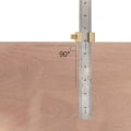 Miniatyrbillede 4 af 4: Messing Stållineal Lineal Stop Lineal 30cm Lineal Messing Lineal Med Gear Lineal Positioneringsblok Parallel Lineal