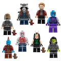 Miniatyrbillede 1 af 5: Guardians of the Galaxy Star Hero Minifigurer Legetøjssæt: 8 stk. Samlerobjekt Anime Wars Hero Mini Figur Yondu Drax Byggeklods Sæt