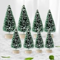 Miniatyrbilde 5 av 5: 8 stk. Miniatyr Furu Trær for Skrivebord, Mini Kunstig Juletre for Julefest Dark Green