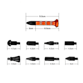 Miniatyrbillede 4 af 4: Tap Down Levabolli-tap Down Pen, 1 Reparationspen Med 9 Hoveder Tap Down Knockdown Dent Reparation Haglfjernelsesværktøjer