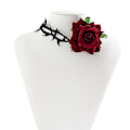 Miniatyrbillede 4 af 5: Boho Tornet Blomster Krave Choker Halskæde Blød Flannel Blomster Kravat Halskæde