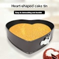 Miniatyrbillede 3 af 5: Hjerteformet springform Madkvalitet BPA-fri Varmebestandig Genanvendelig Mikrobølgesikker Non-stick Cheesecakeform 22cm