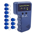 Miniatyrbilde 1 av 5: Håndholdt 125kHz RFID-leser, skriver, duplisering, kopiering, oppgradert ID-kortkloner, programmerer, med 10 stk