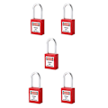 Miniatyrbillede 1 af 4: 5 stk. sæt Lockout Tagout lås Sikre hængelåse til Lock Out Tag Out stationer og enheder