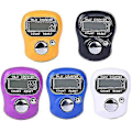 Miniatyrbilde 1 av 5: Mini Digital Finger Counter Clicker Teller Elektronisk Hånd Tally Teller Ring 5 stk Tilfeldig Farge Nyttig Og Mote