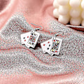 Miniatyrbild 3 av 5: Funky Aces Spelkortörhängen Punk Poker Hand Spel Kasino Roliga Kostymsmycken Spelkortörhängen För Kvinnor Flickor