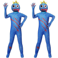 Miniatyrbillede 5 af 5: 5-12 år Kids Rainbow Friends Roblox Halloween Party Cosplay Kostume Jumpsuit Mask 6-7Years