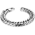 Miniatyrbilde 1 av 5: Smykke Armbånd Bangel Mann Kvinne Langsgående Rustfritt Stål 8 Tommer Bred Julegave