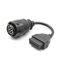 Miniatyrbillede 4 af 5: OBD2 lastbilkabel til Cat ET3 kabel diagnosekabel 14Pin til OBD2 16Pin adapter lastbil tilbehør Black