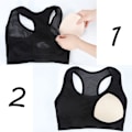 Pikkukuva 4 / 5: Rintaliivinsisäkkeet 4 paria, ommeltu irrotettavat urheiluliiveihin B/c,c/d & D/e kupille (beige kolmio, B/c kuppi)