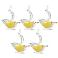 Miniatyrbillede 1 af 3: 5 stk Citronpresser Klip Akryl Manuel Citron Skive Presser Praktisk Transparent Frugtpresser Til Hjemmet