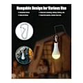 Miniatyrbild 5 av 5: USB-uppladdningsbara LED-lampor med fjärrkontroll för strömavbrott, hängande LED-lampa med krok för utomhus, 2-pack White