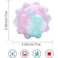 Miniatyrbillede 2 af 5: Xqday Push Bubble Pop It Stressbold, legetøj Squeeze Bold, silikone 3D Fidget Bold Pop It