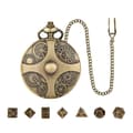 Mini DND Terning Sett Steampunk Tannhjul Lommeur Terning Sett Metall D&D Terninger Rollespill Brettspill Tilbehør for Bordspilleventyr