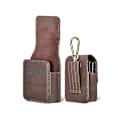 Miniatyrbild 5 av 5: Premium läder bältesklämma hölster midja bärande hängande väska case för Samsung Galaxy Z Flip 4/z Flip 3 Brown