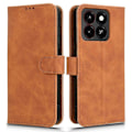 Pikkukuva 1 / 5: ZTE Blade A35 / A55 Nahkakotelo, ihoa myötäilevä, pudotussuojaava lompakkokotelo - Vihreä Multicolor Brown
