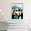 Miniatyrbild 2 av 5: Misty Mountain Forest Diamantkonstset, Abstrakt diamantkonst för vuxna