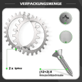 Miniatyrbillede 5 af 5: 2 X Premium rustfrie stålpigge til Worx S/m-model, 2x rustfrie stålskruespigge til forbedring af trækkraft, robotplæneklippere hjulstørrelse 205 mm