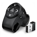Miniatyrbilde 1 av 5: Bluetooth Trådløs Presenter, Rf 2.4ghz Presentasjonsklikker, Fingerring Fjernkontroll Powerpoint Slides Black