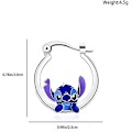 Miniatyrbild 2 av 3: Anime Cartoon Stitch Stud Örhängen Present till Kvinna Flicka