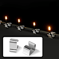 Miniatyrbild 2 av 5: 50 st metall julbelysningsrännkrokar, julbelysningshängande klämmor utomhus säsongsbelysningskrokar, julbelysningsklämmor julbelysningsrännkrokar