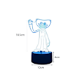 Miniatyrbillede 4 af 5: Hjem Dekoration 3d Poppy Playtime Led Natlampe Huggy Wuggy Lampe Gaver