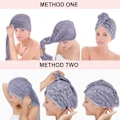 Miniatyrbild 4 av 4: Mikrofiber Set - Anti Frizz MicrofiberHårhandduk för lockigt långt hår Torkhanddukar-Qu